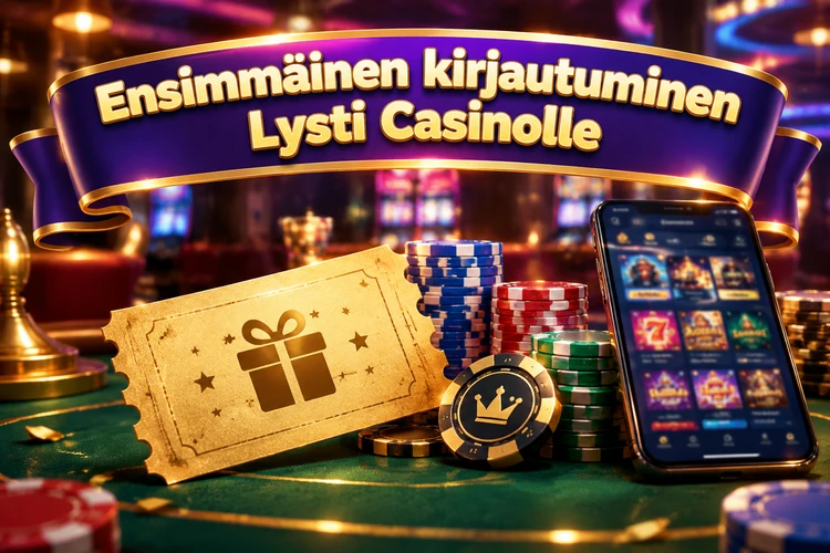 Ensimmäinen kirjautuminen Lysti Casinolle